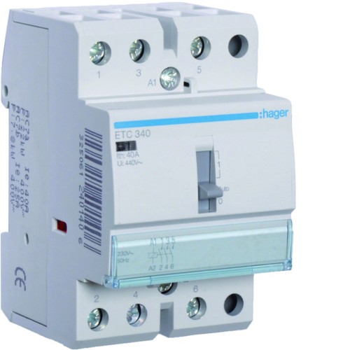 Stycznik taryfowy Dzień/Noc 230VAC 3NO 40A AC-7a/b ETC340 Hager