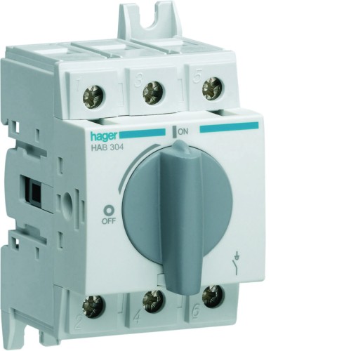 Modułowy rozłącznik izolacyjny obrotowy 3P 40A, rozmiar 1 HAB304 Hager