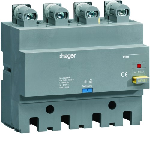 MCCB Blok RCD do P250 4P 160A Idn stały HBT160F Hager