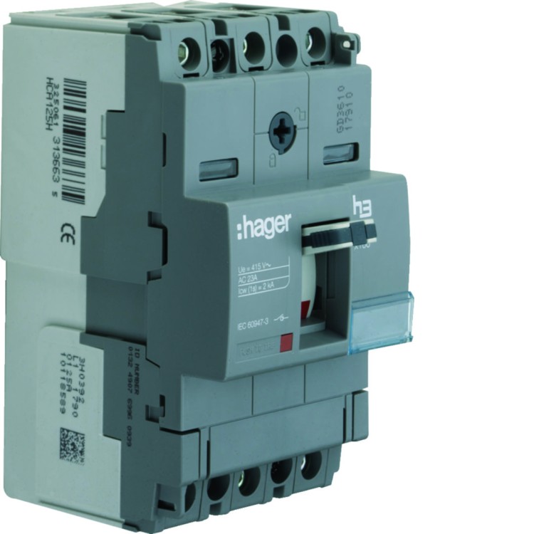 MCCB Rozłącznik mocy x160 3P 125A HCA125H Hager
