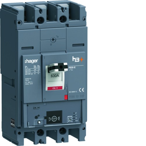 MCCB Wyłącznik mocy h3+ P630 Energy 3x630A 70kA HEW630NR Hager