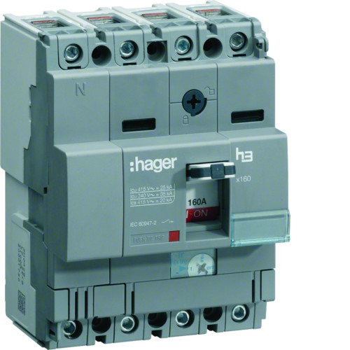 MCCB Wyłącznik mocy x160 4P 25kA 80A TM HHA081H Hager
