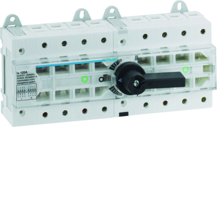 Przełącznik modułowy I-O-II 4P 125A HI406R Hager