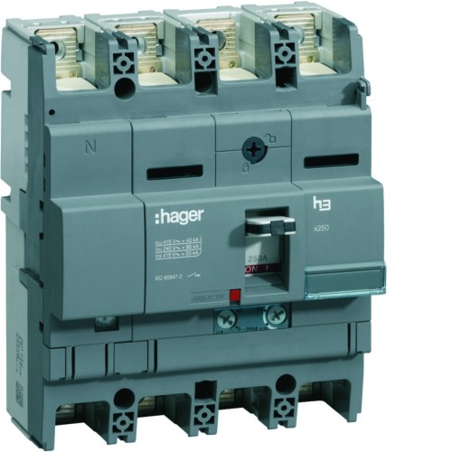 MCCB Wyłącznik mocy x250 4P 40kA 250A TM HNB251H Hager