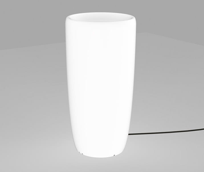 Świecąca Donica Ogrodowa 70cm x 35cm FLOWERPOT M 9712 NOWODVORSKI Lighting E27 230V zewnętrzna lampa elektryczna przenośna biała doniczka świecące donice Cloud Forms Inspiracje Premium