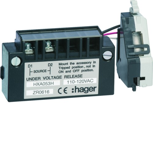 MCCB Wyzwalacz podnapięciowy zwłoczny x160-P160-x250-P250-x630-P630 110VAC HXA053H Hager