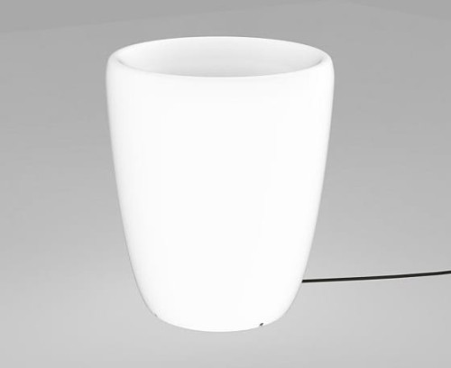 Świecąca Donica Ogrodowa 41cm x 35cm FLOWERPOT S 9711 NOWODVORSKI Lighting E27 230V zewnętrzna lampa elektryczna przenośna biała doniczka świecące donice Cloud Forms Inspiracje Premium
