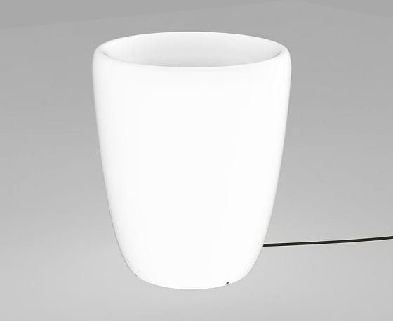 Świecąca Donica Ogrodowa 41cm x 35cm FLOWERPOT S 9711 NOWODVORSKI Lighting E27 230V zewnętrzna lampa elektryczna przenośna biała doniczka świecące donice Cloud Forms Inspiracje Premium
