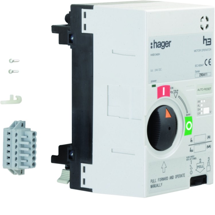 MCCB Napęd silnikowy x250 24VDC HXB040H Hager