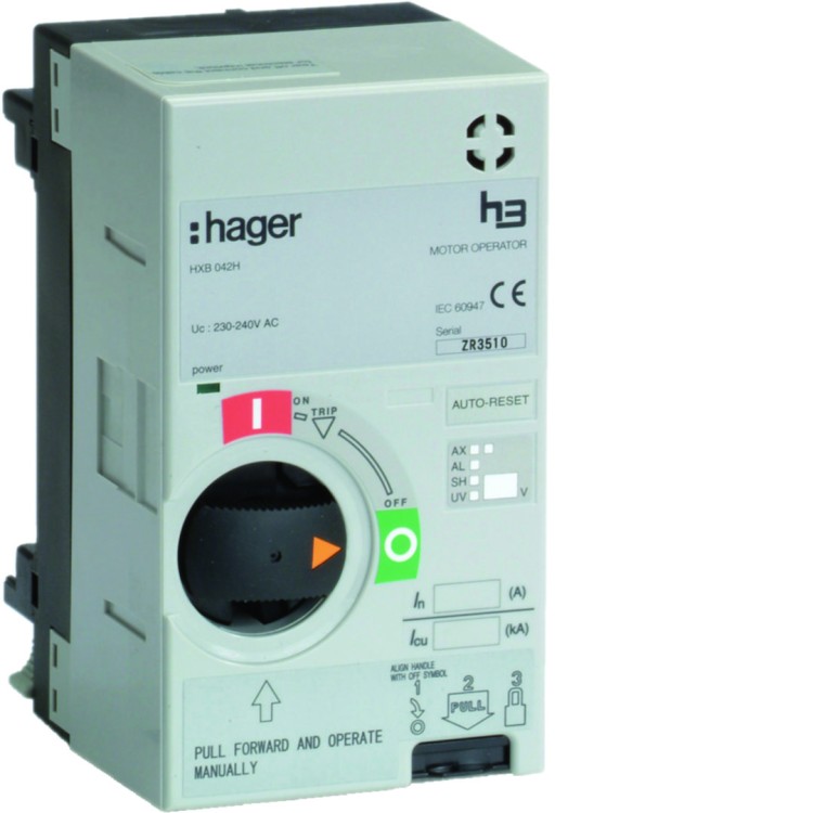 MCCB Napęd silnikowy x250 200-220VAC HXB042H Hager