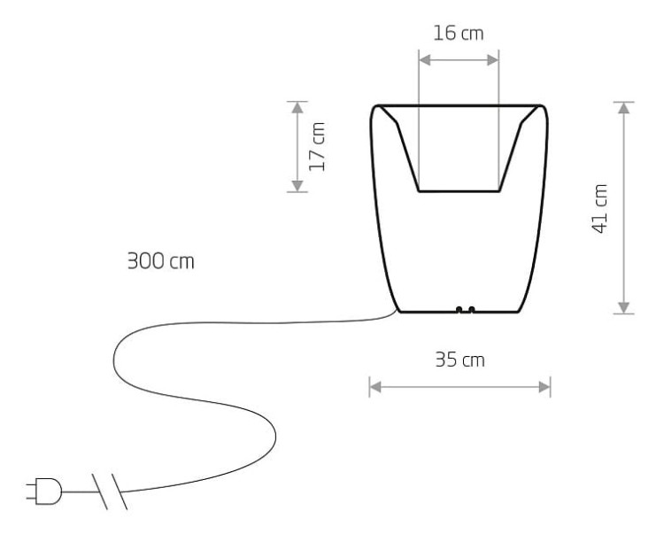 Świecąca Donica Ogrodowa 41cm x 35cm FLOWERPOT S 9711 NOWODVORSKI Lighting E27 230V zewnętrzna lampa elektryczna przenośna biała doniczka świecące donice Cloud Forms Inspiracje Premium