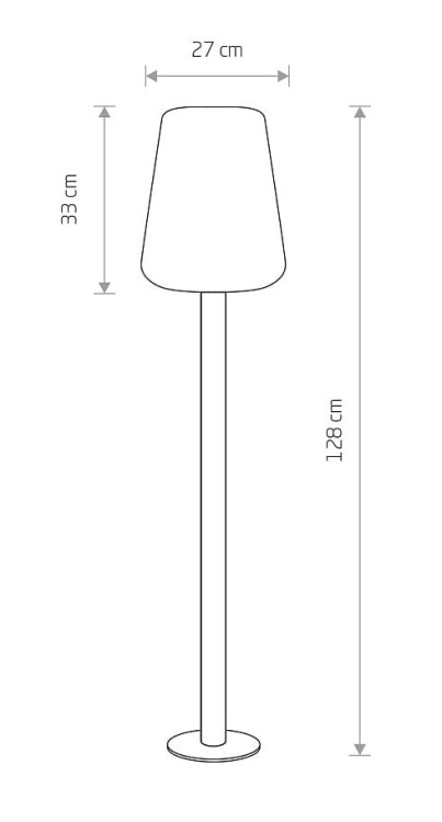 Lampa Stojąca Ogrodowa 128cm x 27cm GALAXY I 9246 NOWODVORSKI Lighting E27 IP65 230V zewnętrzna lampa elektryczna biała grafitowa Cloud Forms Inspiracje Premium
