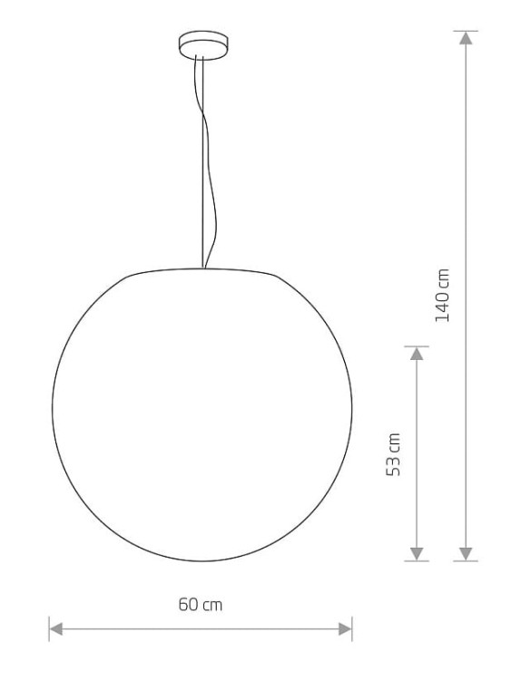 Świecąca Kula Wisząca Lampa Ogrodowa 60cm CUMULUS L zwis 9607 NOWODVORSKI Lighting E27 IP65 230V zewnętrzna lampa elektryczna zwisająca biała Cloud Forms Inspiracje Premium