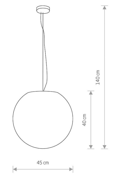 Świecąca Kula Wisząca Lampa Ogrodowa 45cm CUMULUS M zwis 9715 NOWODVORSKI Lighting E27 IP65 230V zewnętrzna lampa elektryczna zwisająca biała Cloud Forms Inspiracje Premium
