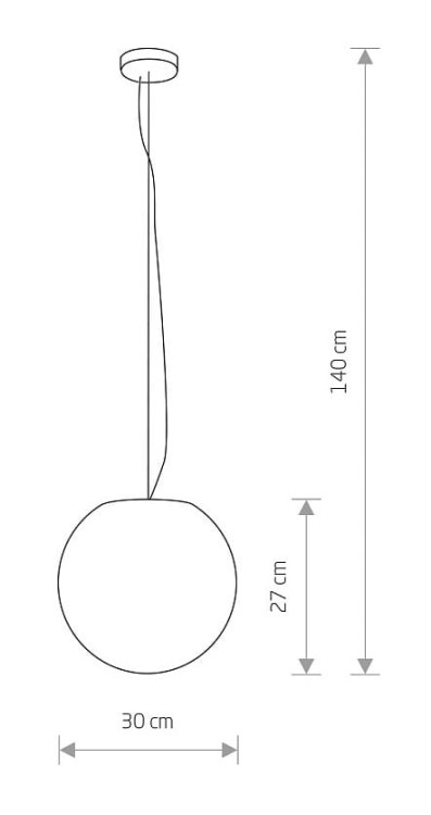 Świecąca Kula Wisząca Lampa Ogrodowa 30cm CUMULUS S zwis 9751 NOWODVORSKI Lighting E27 IP65 230V zewnętrzna lampa elektryczna zwisająca biała Cloud Forms Inspiracje Premium