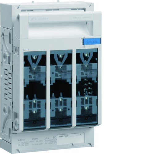LT rozłącznik bezpiecz. NH1 3P 250A 690VAC szyny 60mm zasilanie/odpływ śruba M10 LT153 Hager