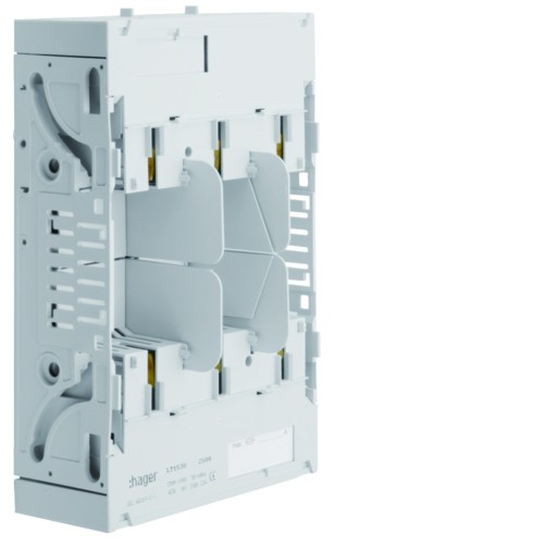 LT podstawa bezpiecz. NH1 3P 250A 690VAC szyny Cu 60mm zaciski śruba M10 LT153U Hager