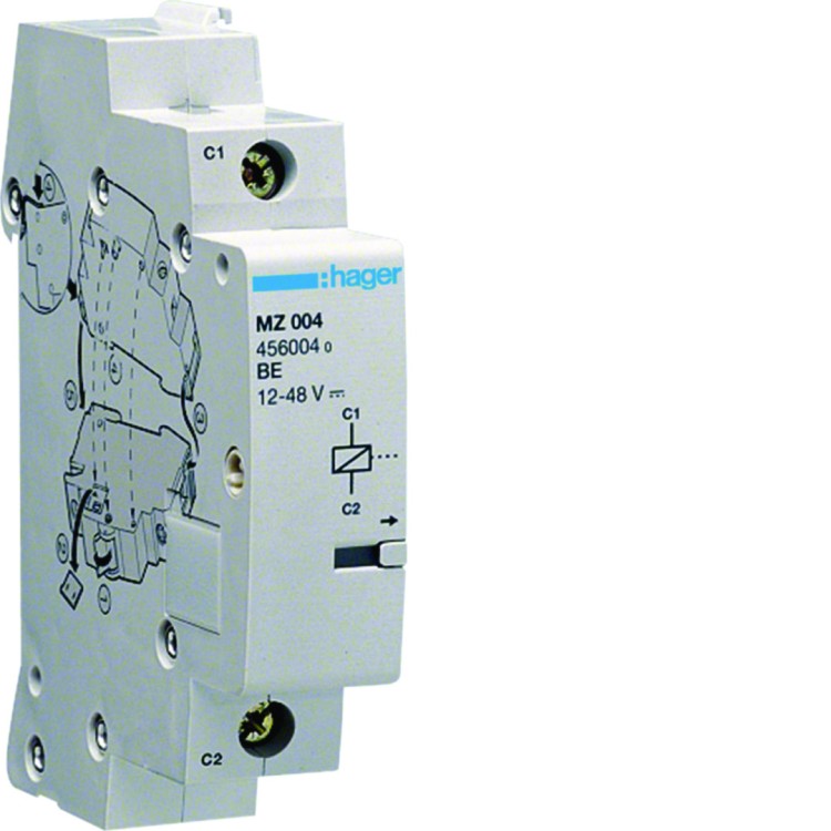 Wyzwalacz wzrostowy do MCB, RCCB, RCBO 12-24VDC / 24-48VAC MZ204 Hager