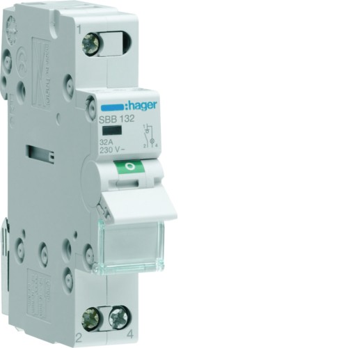 Modułowy rozłącznik izolacyjny z lampką sygnalizacyjną 1P 32A 230VAC SBB132 Hager