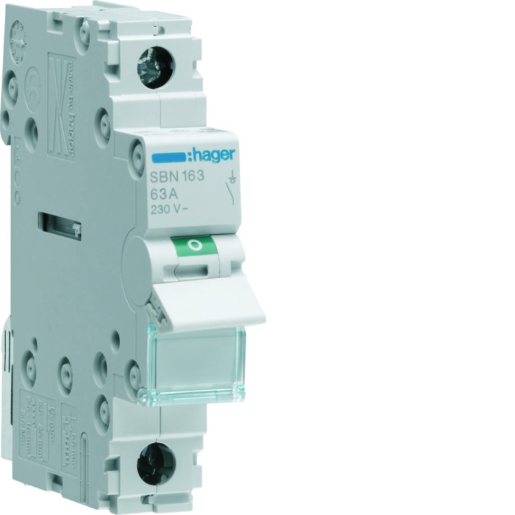 Modułowy rozłącznik izolacyjny 1P 63A 230VAC SBN163 Hager