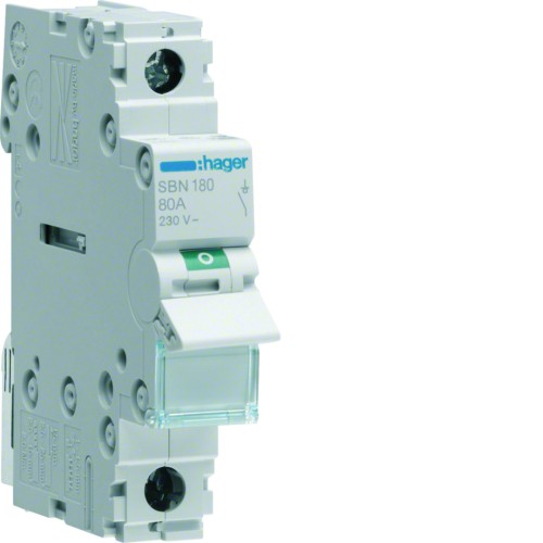 Modułowy rozłącznik izolacyjny 1P 80A 230VAC SBN180 Hager