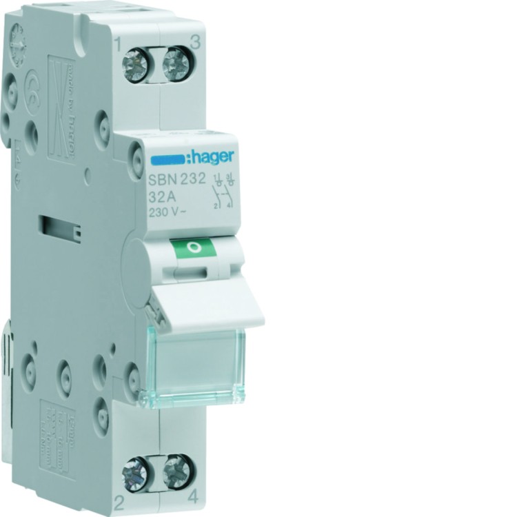 Modułowy rozłącznik izolacyjny 2P 32A 230VAC SBN232 Hager