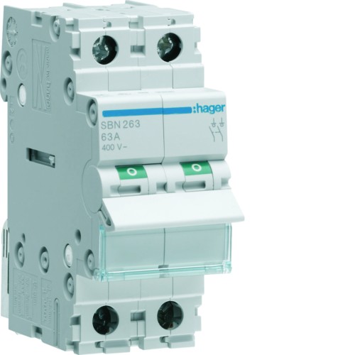 Modułowy rozłącznik izolacyjny 2P 63A 400VAC SBN263 Hager