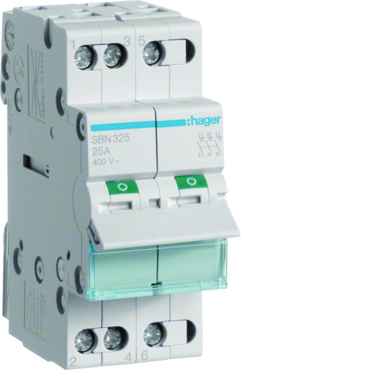 Modułowy rozłącznik izolacyjny 3P 25A 400VAC SBN325 Hager