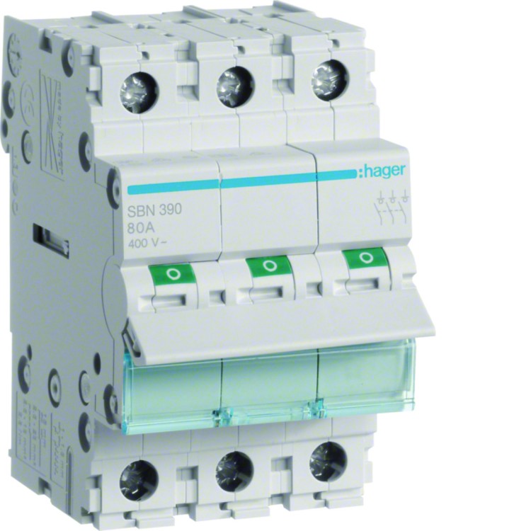 Modułowy rozłącznik izolacyjny 3P 100A 400VAC SBN390 Hager