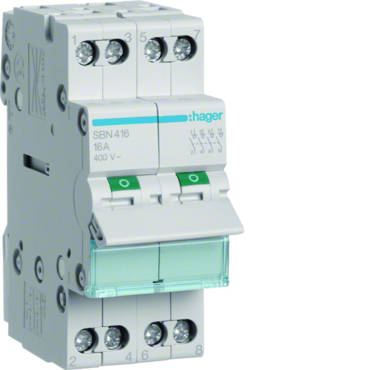 Modułowy rozłącznik izolacyjny 4P 16A 400VAC SBN416 Hager