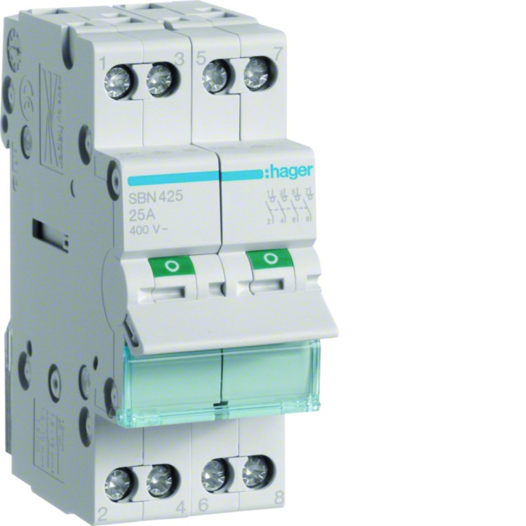 Modułowy rozłącznik izolacyjny 4P 25A 400VAC SBN425 Hager
