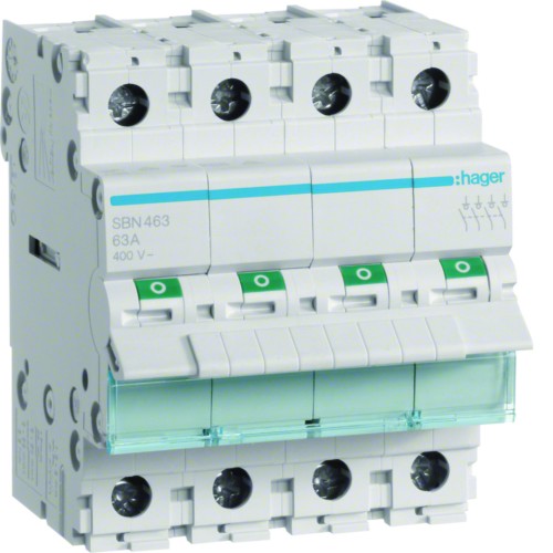 Modułowy rozłącznik izolacyjny 4P 63A 400VAC SBN463 Hager