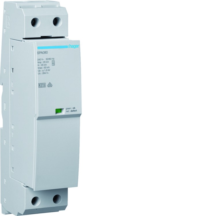 SPD T1 1P Iimp=25 kA In=25 kA Up=≤ 1,5 kV styk  SPA180 Hager