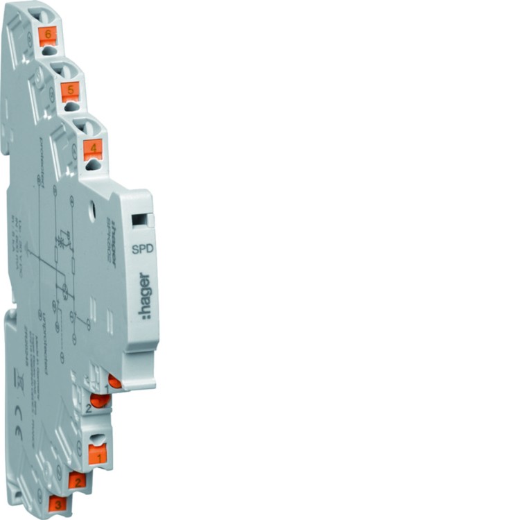 SPD dla urządzeń 4-20mA 2P In=5kA Iimp=0,5kA styk  SPK802 Hager