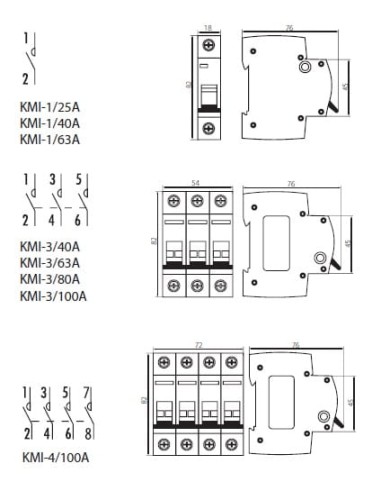 Rozłącznik izolacyjny KMI-3/40A 23232 Kanlux