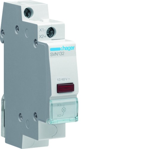 Lampka sygnalizacyjna LED czerwona 12-48VAC/DC SVN132 Hager