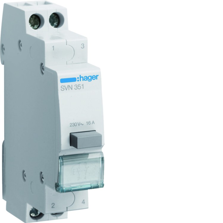 Przycisk sterowniczy 1NO+1NC Ith=16A 230VAC SVN351 Hager