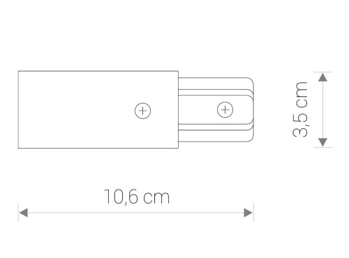 Końcówka zasilająca do Szynoprzewodu Szyny PROFILE POWER END CAP BLACK 9463 NOWODVORSKI Lighting Loft nowoczesna sufitowy ścienny do oświetlenie szynowe listwa natynkowa szynoprzewodów 230V złączka czarna Inspiracje Premium