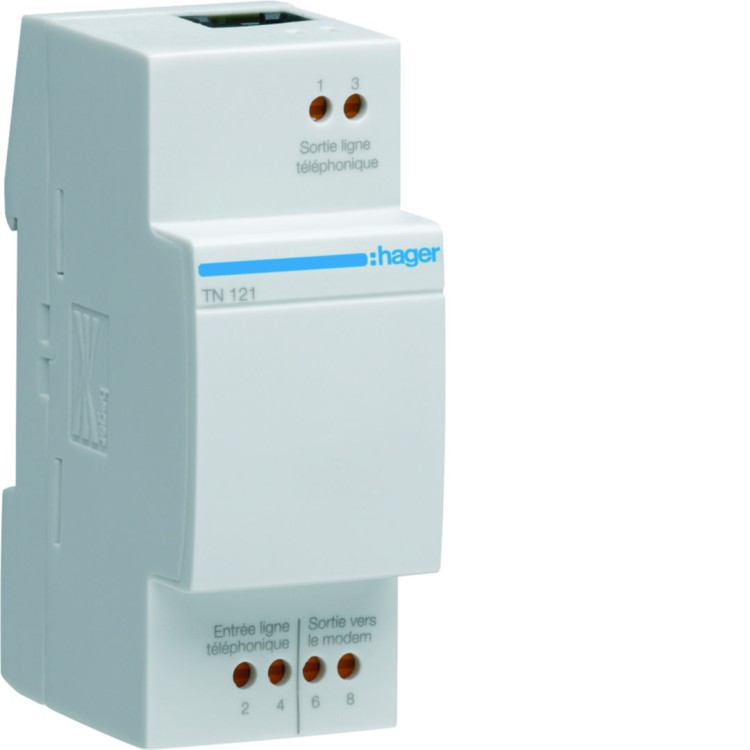 Modułowy filtr/rozdzielacz sygnału ADSL TN121 Hager
