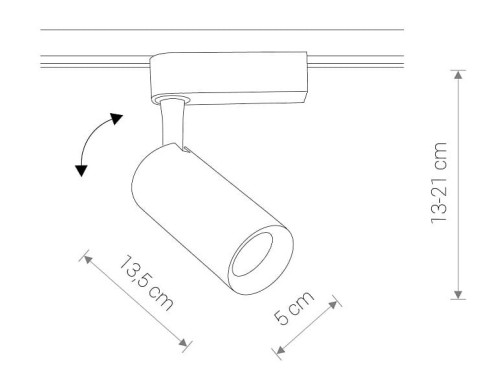 Lampa szynowa Reflektor szynowy jednofazowa PROFILE IRIS LED BLACK 9007 NOWODVORSKI Lighting 20W 4000K Loft nowoczesna sufitowa ścienna oświetlenie szynowe 230V do szynoprzewodu barwa dzienna neutralna biała czarna Inspiracje Premium