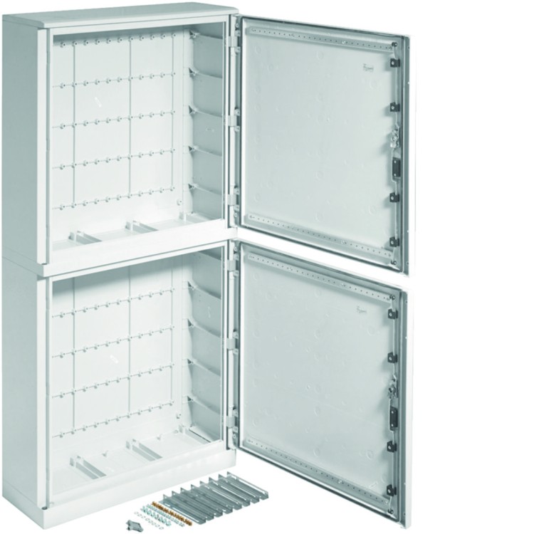 orion+ Ob. poliester 1750x850x300mm, IP65, PANEL-struct., stoj., dwu-sekc.,d.peł FL356B Hager