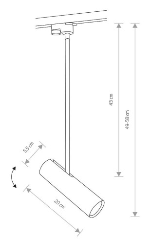 Lampa szynowa Reflektor szynowy jednofazowa PROFILE EYE SUPER BLACK A 9325 NOWODVORSKI Lighting GU10 Loft nowoczesna sufitowa ścienna oświetlenie szynowe 230V do szynoprzewodu czarna Inspiracje Premium