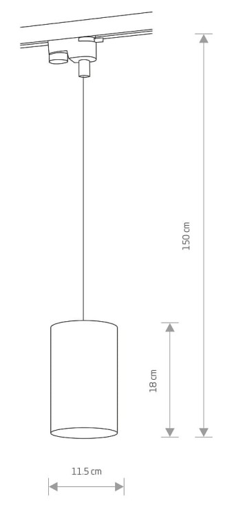 Lampa szynowa wisząca jednofazowa Industrialna na szynę PROFILE BIT BLACK 8823 NOWODVORSKI Lighting GU10 ES111 Loft nowoczesna sufitowa oświetlenie szynowe 230V szynoprzewodu zwis 1-fazowa czarna Inspiracje Premium