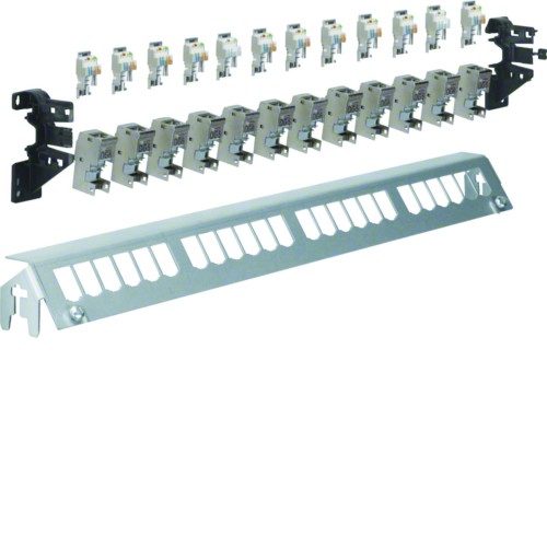 Patch-Panel 24M długi z 12xRJ45-kat 6A ekranowane FZ24MM Hager