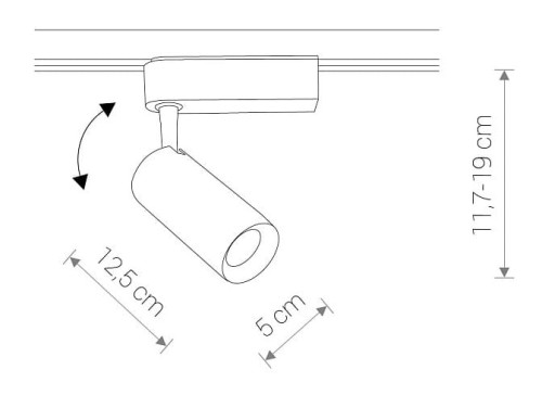 Lampa szynowa Reflektor szynowy jednofazowa PROFILE IRIS LED BLACK 9001 NOWODVORSKI Lighting 12W 3000K Loft nowoczesna sufitowa ścienna oświetlenie szynowe 230V do szynoprzewodu barwa ciepła ciepłobiała biała czarna Inspiracje Premium