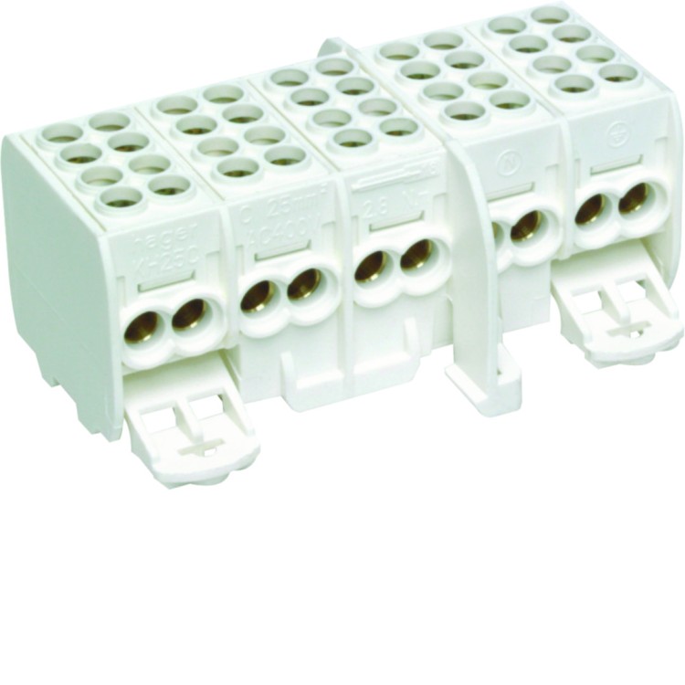 Zaciski rozgałęźne 5-polowe 2x25/2x16mm2 KH25C Hager