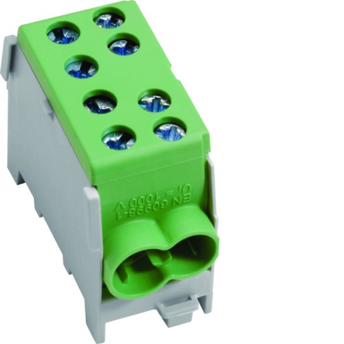 Zacisk rozgałęźny 1-polowy 2x25/2x35mm2/pole 1xPE/zielony KH35E Hager