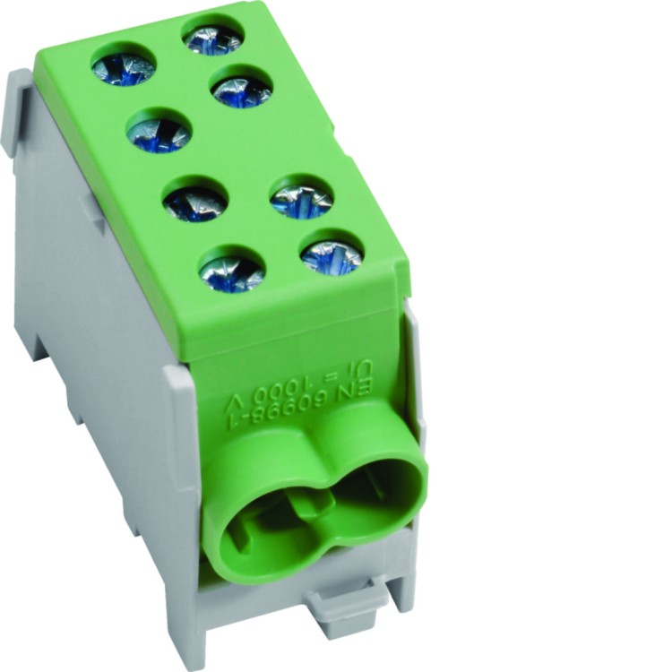 Zacisk rozgałęźny 1-polowy 2x25/2x35mm2/pole 1xPE/zielony KH35E Hager