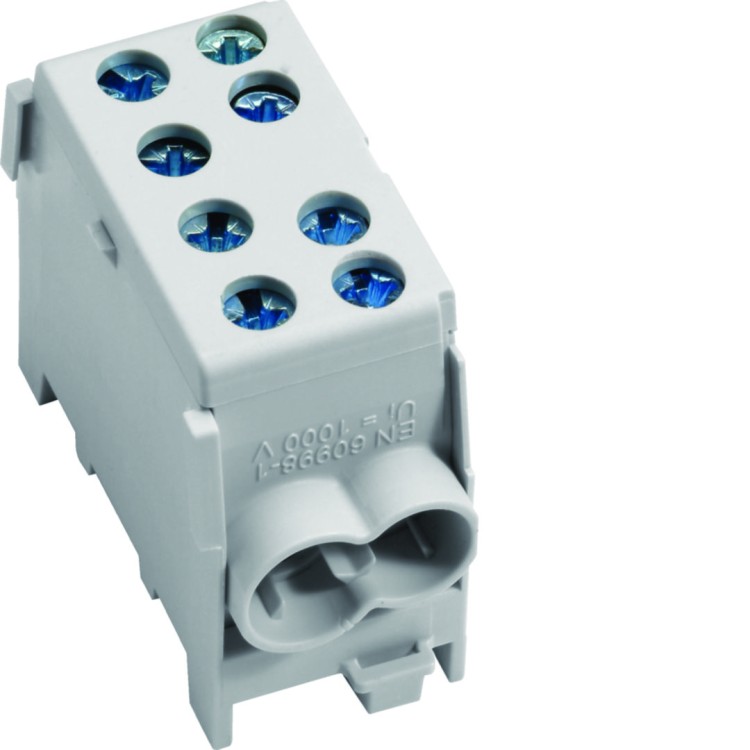 Zacisk rozgałęźny 1-polowy 2x25/2x35mm2/pole 1xL/szary KH35L Hager