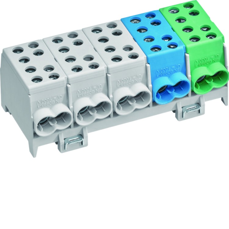 Zacisk rozgałęźny 5-polowy2x35/2x25mm2/pole 3xL, 1xN, 1xPE KH45A Hager